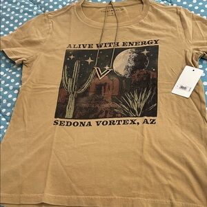 Lucky Brand Beige Tee with Lucky Brand Chain Necklaces